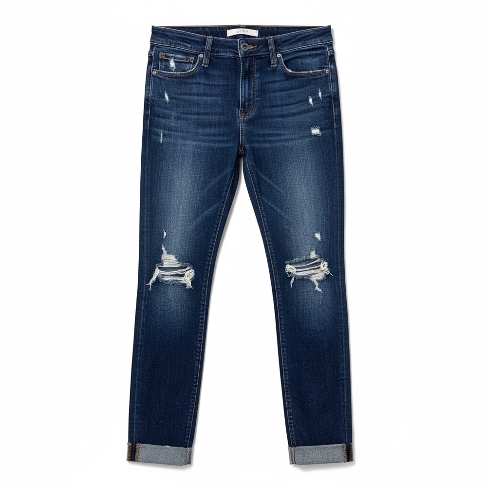 Joes Jeans High Rise Skinny Distressed Blue Jeans Womens Size 26